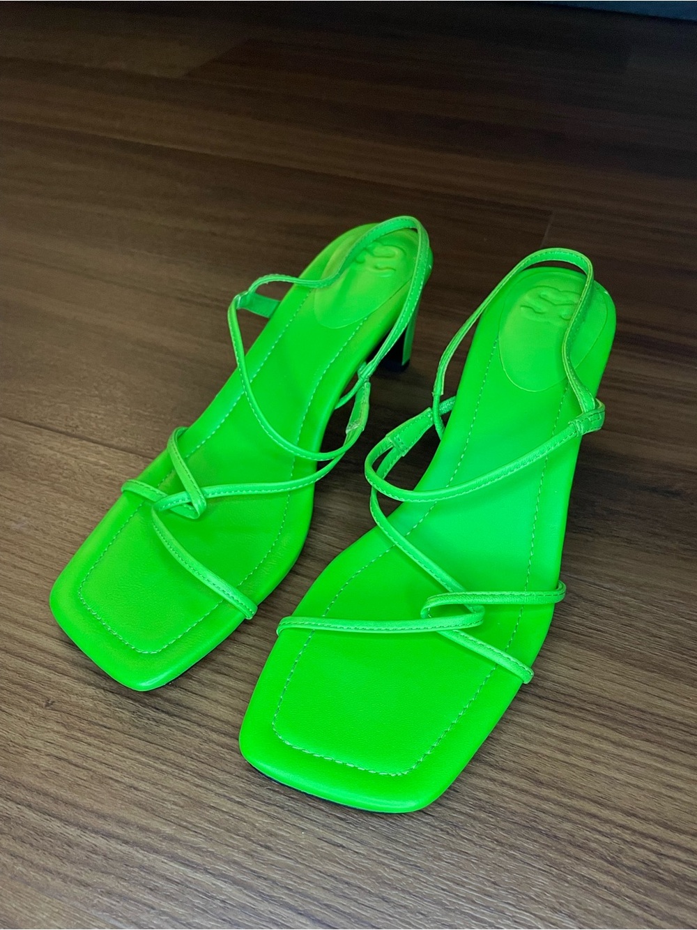 Sandro Strappy Green Sandal Heels - Picture 2 of 7